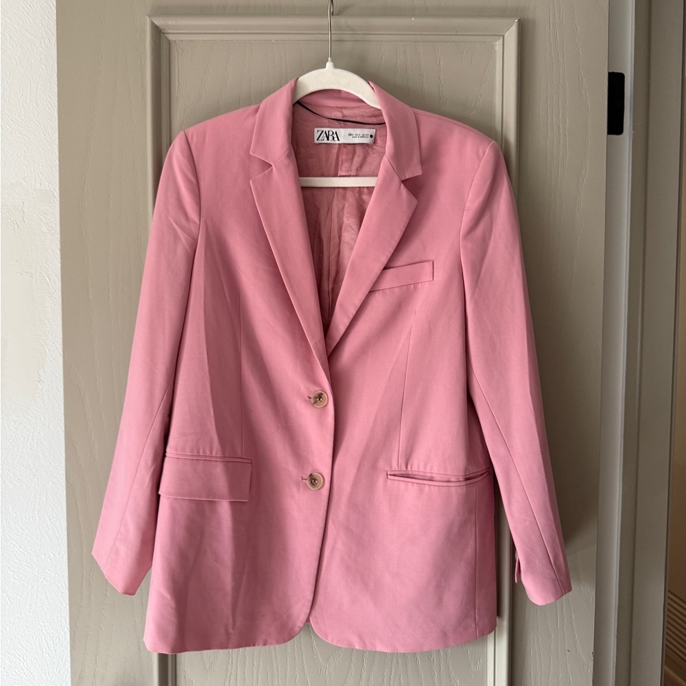 Zara Soft Pink Women's Suit Jacket